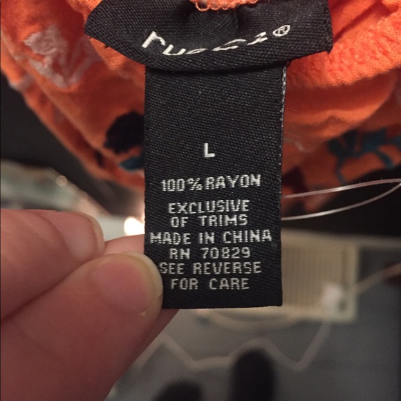 Rue 21 orange strapless romper - Picture 3 of 3